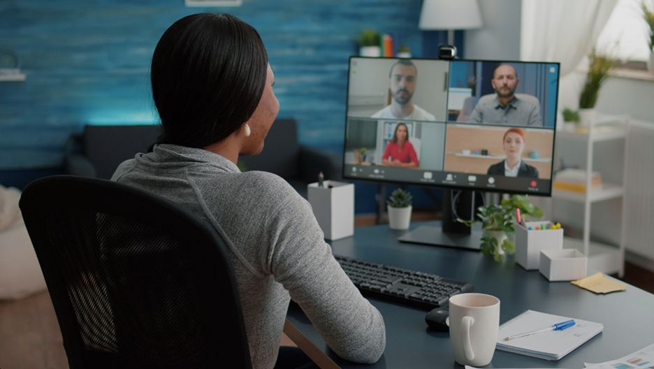 remote teammates on a meeting